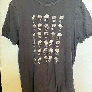 John Varvatos Charcoal Skull Print Men's T-Shirt